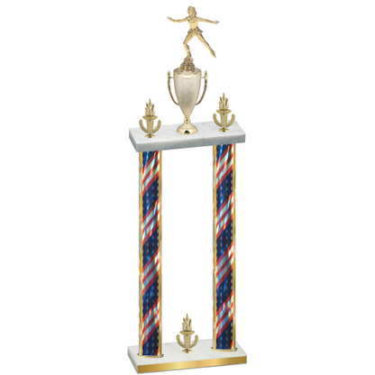 Double Flag USA Victory Skater Trophy
