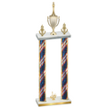 Double Flag USA First Place Chess Trophy