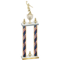 Double Flag USA Victory Basketball Trophy