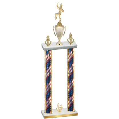 Double Flag USA Fourth Place Majorette Trophy