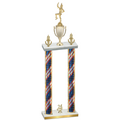 Double Flag USA Year Majorette Trophy