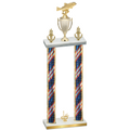 Double Flag USA First Place Fishing Trophy