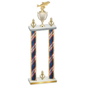 Double Flag USA Victory Fishing Trophy
