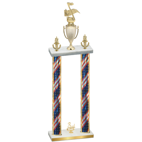 Double Flag USA Third Place Music Trophy