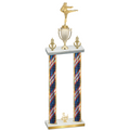 Double Flag USA Third Place Karate Trophy