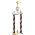Double Flag USA Victory Karate Trophy