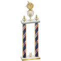 Double Flag USA Year Baseball Trophy