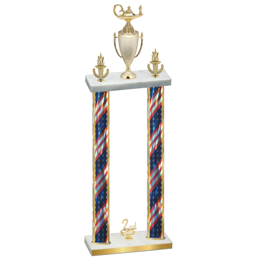 Double Flag USA Second Place Academics Trophy