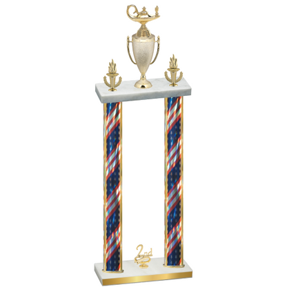 Double Flag USA Second Place Academics Trophy