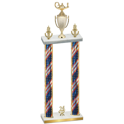 Double Flag USA Year Academics Trophy