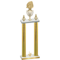 Double Gold Carbon Fiber First Place Soccer Trophy