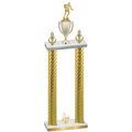 Double Gold Carbon Fiber Third Place Rugby Trophy