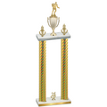 Double Gold Carbon Fiber Year Rugby Trophy
