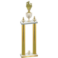 Double Gold Carbon Fiber Year Rugby Trophy