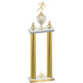 Double Gold Carbon Fiber Third Place Running Trophy