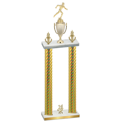 Double Gold Carbon Fiber Year Running Trophy