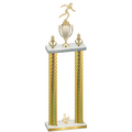 Double Gold Carbon Fiber Third Place Running Trophy