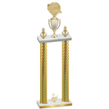 Double Gold Carbon Fiber Second Place Running Trophy