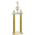 Double Gold Carbon Fiber Second Place Tennis Trophy
