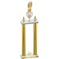 Double Gold Carbon Fiber Second Place Football Trophy