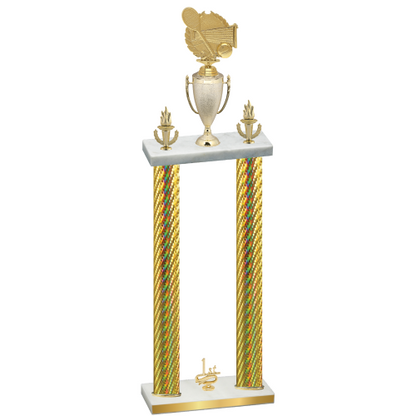 Double Gold Carbon Fiber First Place Tennis Trophy