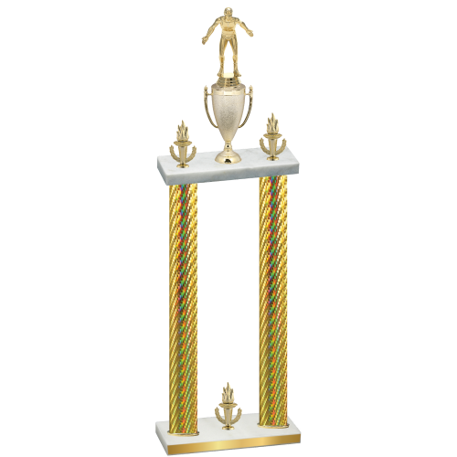 Double Gold Carbon Fiber Victory Wrestling Trophy