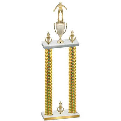 Double Gold Carbon Fiber Victory Wrestling Trophy