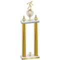 Double Gold Carbon Fiber Year Bowling Trophy