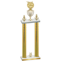 Double Gold Carbon Fiber Year Bowling Trophy