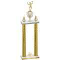 Double Gold Carbon Fiber Second Place Volleyball Trophy