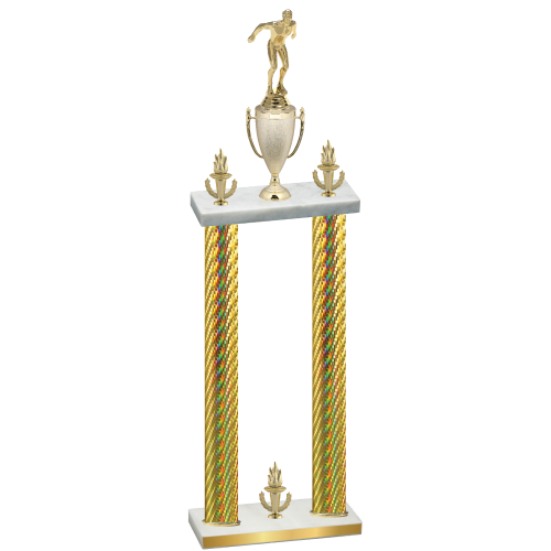 Double Gold Carbon Fiber Victory Swimming Trophy