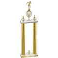 Double Gold Carbon Fiber Year Swimming Trophy