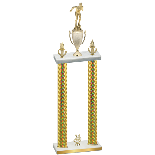 Double Gold Carbon Fiber Year Swimming Trophy