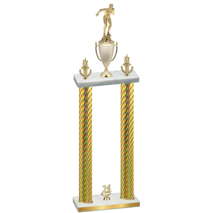 Double Gold Carbon Fiber Year Swimming Trophy