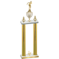 Double Gold Carbon Fiber Second Place Tennis Trophy
