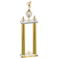 Double Gold Carbon Fiber Third Place Tennis Trophy