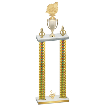 Double Gold Carbon Fiber Second Place Swimming Trophy
