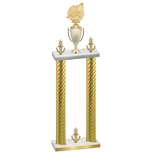 Double Gold Carbon Fiber Victory Swimming Trophy