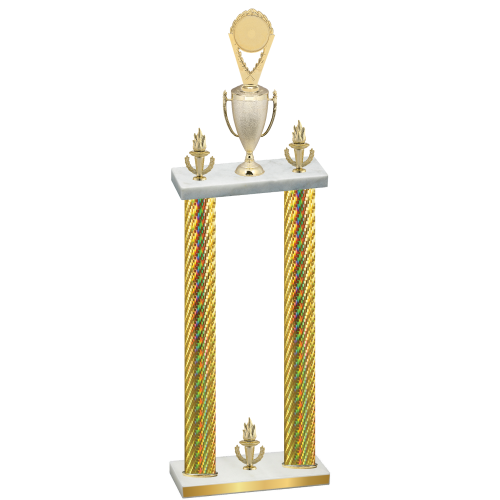 Double Gold Carbon Fiber Victory Insert Trophy