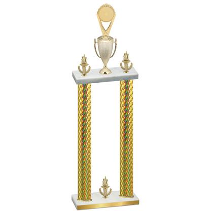 Double Gold Carbon Fiber Victory Insert Trophy