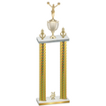 Double Gold Carbon Fiber Year Cheerleading Trophy