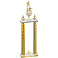 Double Gold Carbon Fiber Fourth Place Hockey Trophy