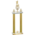 Double Gold Carbon Fiber First Place Hockey Trophy