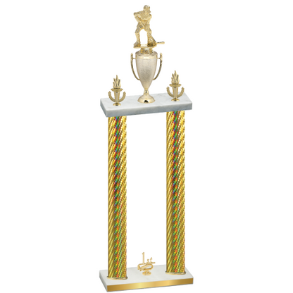 Double Gold Carbon Fiber First Place Hockey Trophy