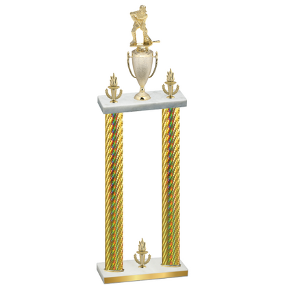 Double Gold Carbon Fiber Victory Hockey Trophy