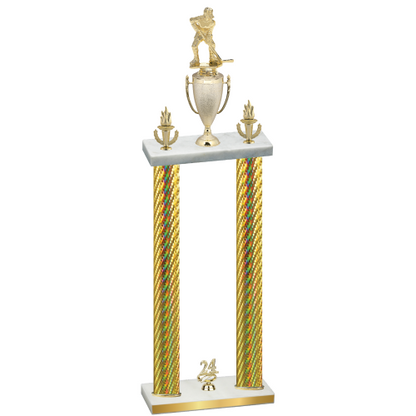 Double Gold Carbon Fiber Year Hockey Trophy