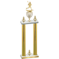 Double Gold Carbon Fiber Victory Lacrosse Trophy
