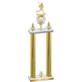 Double Gold Carbon Fiber Year Lacrosse Trophy