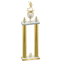 Double Gold Carbon Fiber Year Lacrosse Trophy