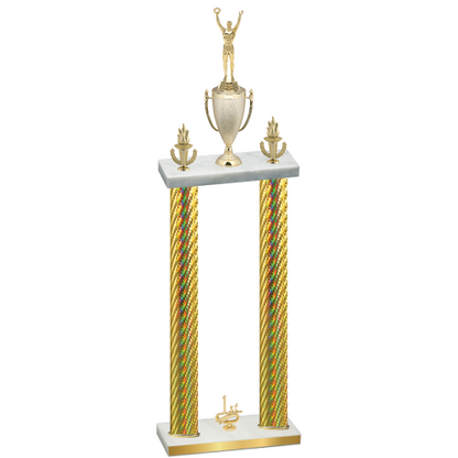 Double Gold Carbon Fiber First Place Victory Trophy